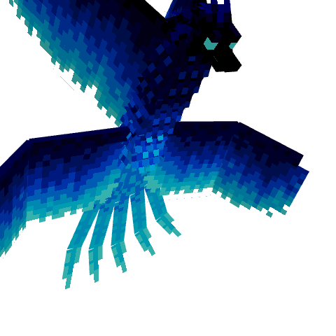 Ice Phoenix, voxel model preview