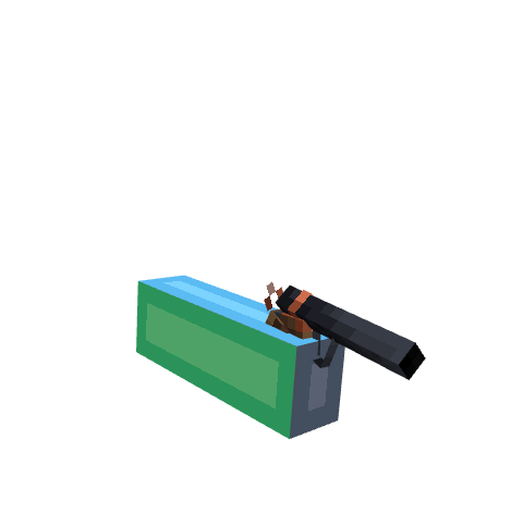 Flintlock Pistol, voxel model preview
