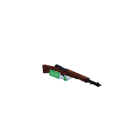 Type 4 Rifle (8+ skin), voxel model preview