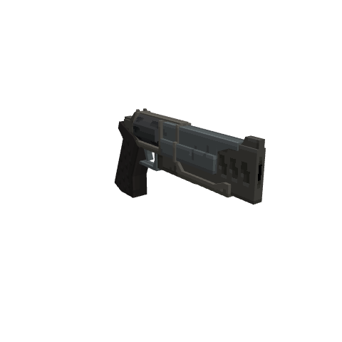 Ultrakill Revolver, voxel model preview