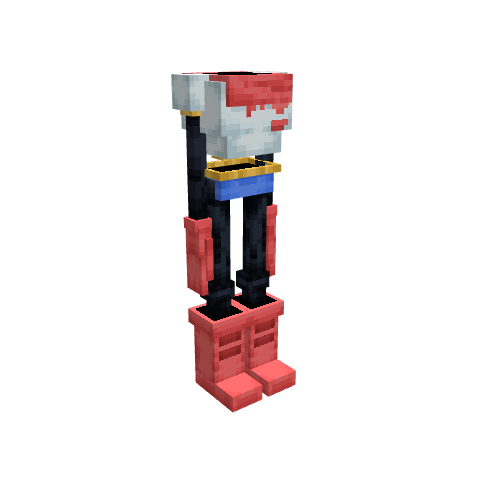 Skeleton Lord Pap, voxel model preview