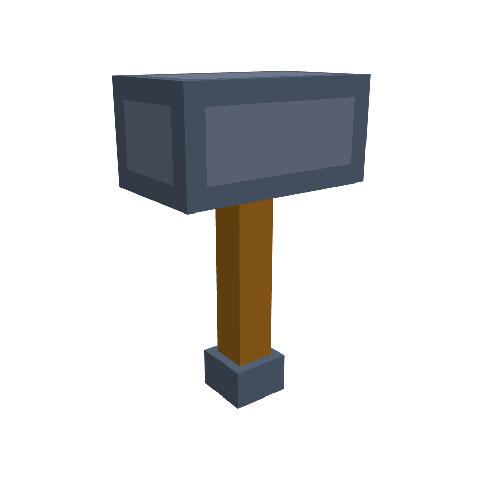 Anvil Hammer, voxel model preview