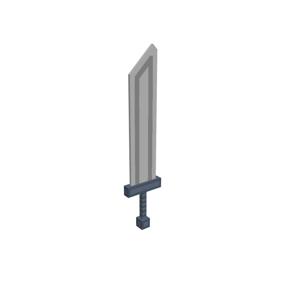 Sword, voxel model preview