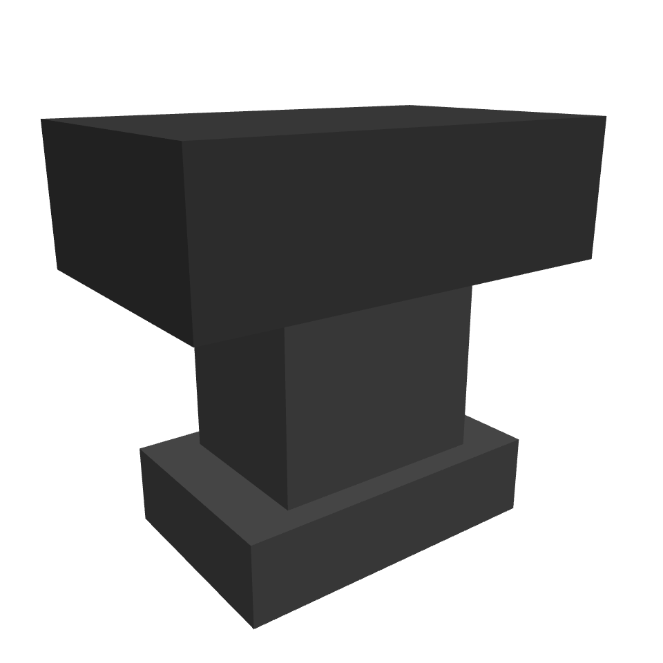 Anvil, voxel model preview