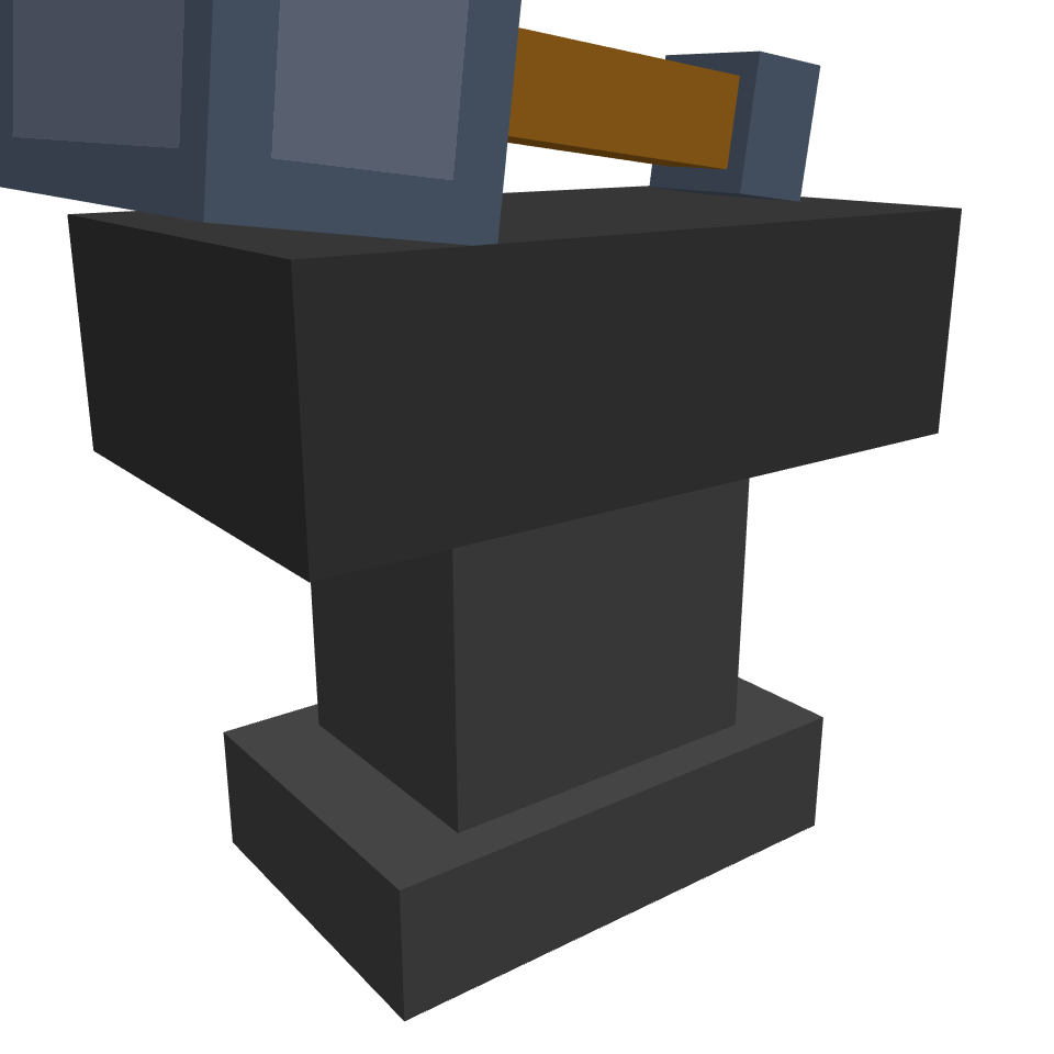 Anvil And Hammer, voxel model preview