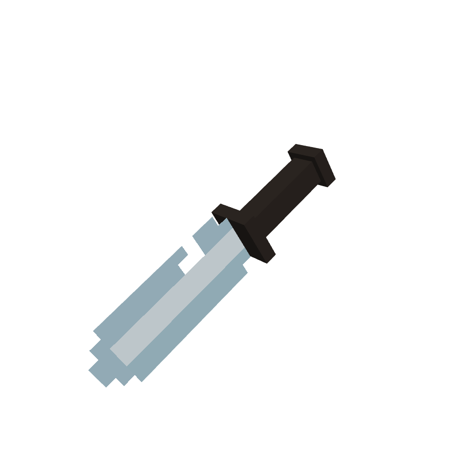 Dagger, voxel model preview