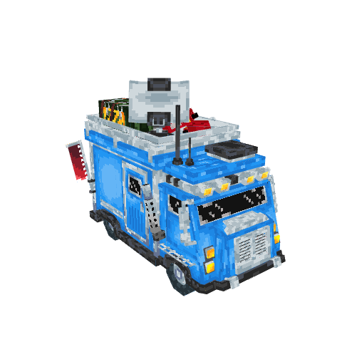 Camping Van, voxel model preview